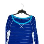 Talbots Women's Sweater Striped Long Sleeves Scoop Neck Pullover Blue/White XL Photo 1