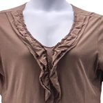 Garnet Hill  Pima Cotton Top Brown XL‎ Photo 2