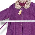 Vintage 60's Quilted Robe Womens Lrg Kodel Fiberfill Button Front Made In USA Purple Size L Photo 3