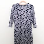 Jessica Howard Womens Dress Size 8 Navy Silver Maxi Lace Formal Classic Chic Photo 8