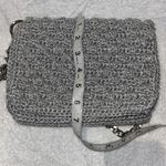 GRAY (SILVER) CROCHETED FABRIC CROSSBODY BUBBLE LIKE DESIGN Photo 7