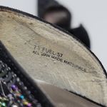 Anne Michelle Anne Mitchell Black Suede Beaded Embellished D'orsay Heels Size 7.5 Photo 4