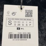 ZARA NWT FAUX FUR TEXTURED SWEATSHIRT BLACK SMALL Photo 5