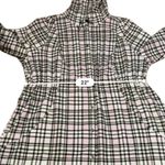 Torrid  Plaid Flannel Hooded Anorak‎ Jacket in Pink White Black Sz 3X Plus Photo 13