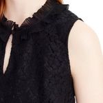 J.Crew New Lace Ruffle Neck Top Black Photo 1