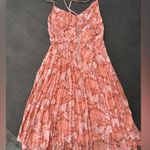 Petal and Pup  coral floral midi dress with spaghetti straps, size 6 Photo 1
