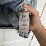 Special A NWOT  Distressed Lightwash Denim Jacket Size S Photo 6