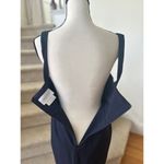 BHLDN  Anthropologie Adena Square Neck Sleeveless Slit Maxi Dark Navy "Midnight" Photo 5