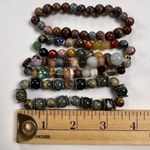 Handmade Beaded Bracelet Quartet Earth Tones Mixed Metal Browns Greens Photo 4