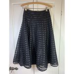 Nanette Lepore  Skirt Sz 0 Midi Chic‎ Festival Sheer Lined Black Event Formal USA Photo 1