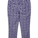 BODEN RICHMOND 7/8 FLORAL BLUE WHITE PRINT STRETCHY PANTS 6 Photo 5