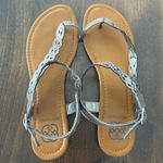 Daisy Fuentes ⭐️  Gisele Silver Summer Sandal Silver‎ Metallic Strappy Womens 11 Photo 4