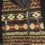 ZARA NWOT Embroidered Aztec Tribal Moto Leather Trim Jacquard Jacket Size Medium Photo 10