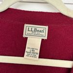 LL Bean Women’s Large Maroon Lambswool Sweater Cardigan Photo 1