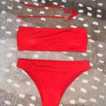 SheIn Red Strapless Bikini Set Photo 0