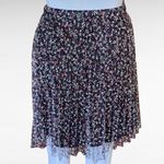 Elle Black Friendship Floral Pleated Lace zmini Skirt Size Large Photo 4