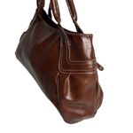 Nine West Women's Brown Leather Shoulder Bag with Zip Closure Photo 7