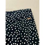 T Tahari  Midi Pencil Skirt Size M Black White Polka Dot Slit Leg Tummy Control Photo 1