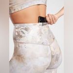 Athleta  Elation Gilded Tight High Rise Legging White Gold Silver Size Small Tall Photo 3