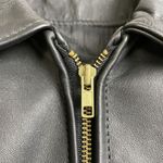 Vintage California Creations Heavy Leather Biker Jacket Womens 16 Black Fringe Photo 3