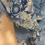 Olsenboye Womens Infinity Scarf Blue Skull Skulls Print 33x48 One Small Hole Photo 3