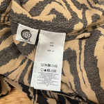 Ganni Tiger Print Wrap Long-Sleeve Maxi Dress Size EU 34 Black & Brown Photo 4