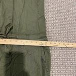 H&M  Jumpsuit Womens 10 Utility Pants Olive Green Sleeveless Tie Hidden Buttons Photo 7