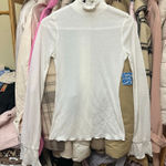 Free People  White Mockneck long Sleeve Tee Size XS‎ Photo 0