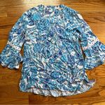 Lilly Pulitzer Hollie Tunic in Turquoise Oasis Shell Me You Love Me size XS Photo 4