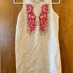 Anthropologie Champagne & Strawberry Embroidered Sleeveless Dress Size Medium Photo 4
