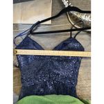 La Femme  27747 navy blue All Over sequin empire waist Blue Size 4 Photo 5