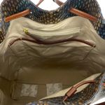 Brahmin  Marlowe Embossed Leather Bucket Bag Bottle Blue Fletcher Photo 11