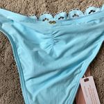 PilyQ New.  lace crystal blue fanned teeny bikini bottom. XS Photo 10
