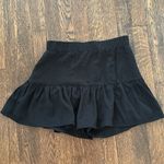 Glam Black Ruffled Mini Skort Photo 1
