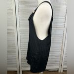 EMERY ROSE Shortie Overall Style Romper w Front Pockets Black Photo 3