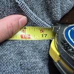 KIM & CAMI Gray Shark Bite Asymmetrical Hem kangaroo pocket..Sweatshirt Sz S Photo 10