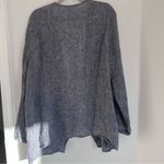 J. Jill linen 100% linen gray open front drape cardigan‎ sweater Size L Photo 2