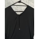 prAna  Black Long Sleeve V Neck Twist Back Athletic Top Women's Medium Photo 2