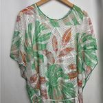 Tropical Leaf Print Kaftan Swim Coverup NWOT XL Photo 2
