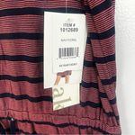 Olive & Oak NWT  Striped Jersey Navy/Coral Drawstring Mini Dress Size Large Photo 8