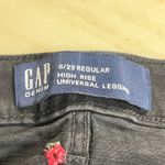 Gap  High Rise Universal Leggings Womens 8/29 Black Embroidered Floral Slim Fit Photo 2