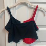 SHEIN Black And Red Paperclip Crop Top Photo 1
