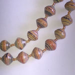 Bead for Life Made in Uganda Elegant Brown Paper Beads Beaded Boho Necklace Photo 2