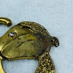 Brass Color Elephant Pendant Jewelry Rhinestone Eye Circus Elephant Photo 2