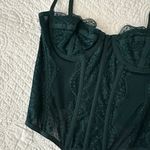 Urban Outfitters NWT Out From Under Modern Love Corset Dark Green Holly Photo 1