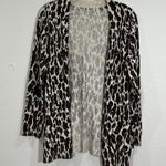 Cheetah Print Cardigan Brown Size M Photo 0