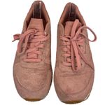 Reebok Classic Leather Sneakers Pink Suede Snake Emboss Women US 7 EU 37.5 Mauve Photo 6