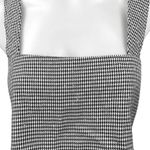 Revolve x By the Way Black White Houndstooth Square Neck Strap Crop Tank Top M Photo 1