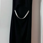 Black & White Cutout Midi Dress Photo 0