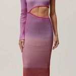 Baobab Ishi Cut Out Knit Maxi Dress Raspberry Womens Size Small Pink Photo 0